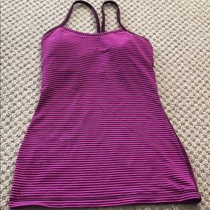 Lululemon power pose yoga top sz 4 fuchsia